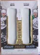 Jamie Benn/Patrick Sharp 2015-16 UD Premier Mega Patch Duos /25 Dallas Stars