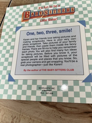 Baby-Sitters Little Sister: Photo Scrapbook (1996) by Ann M. Martin -vintage - Picture 3 of 3