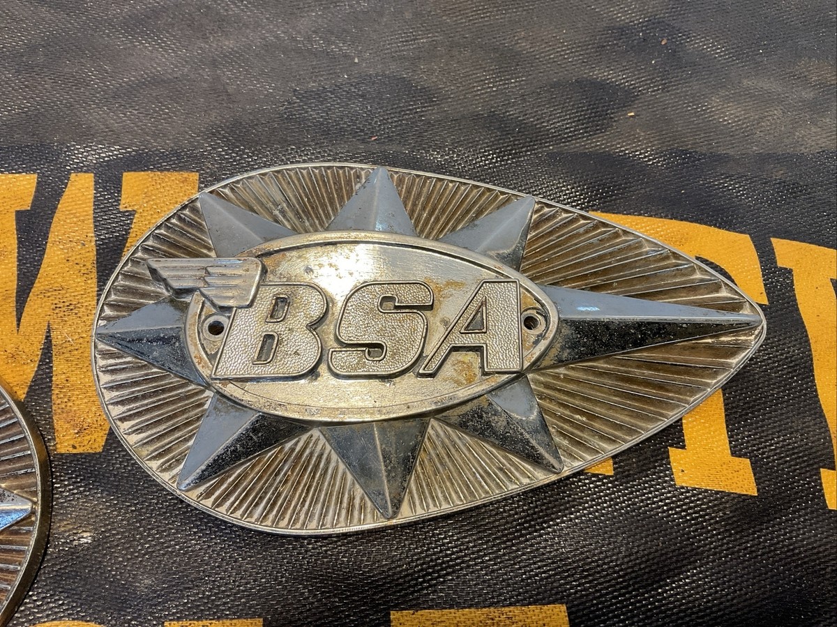 Vintage Original 1969 1970 BSA 650 Lightening Gas Tank Emblems J