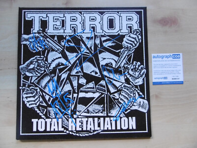 Terror Band Original Autogramme signed LP-Cover ''Total Retaliation'' Vinyl ACOA