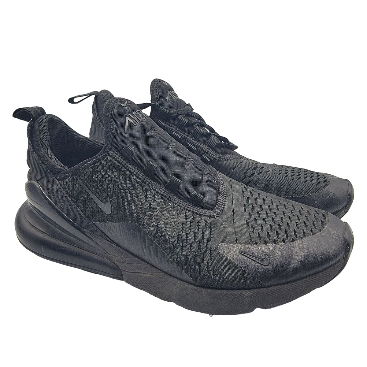 Nike Air Max 270 Mens 10 Triple Black Shoes Athletic Outdoors