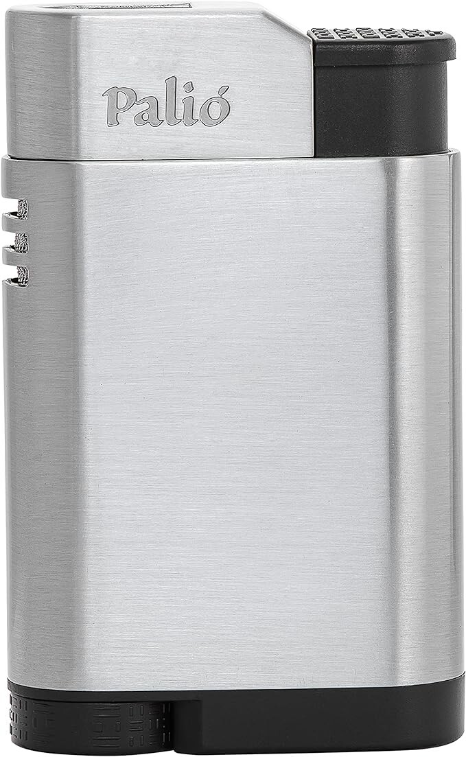 Palio Ballista Jet-Flame Cigar Lighter, Cigar Smoking Reliable Flame, Silver