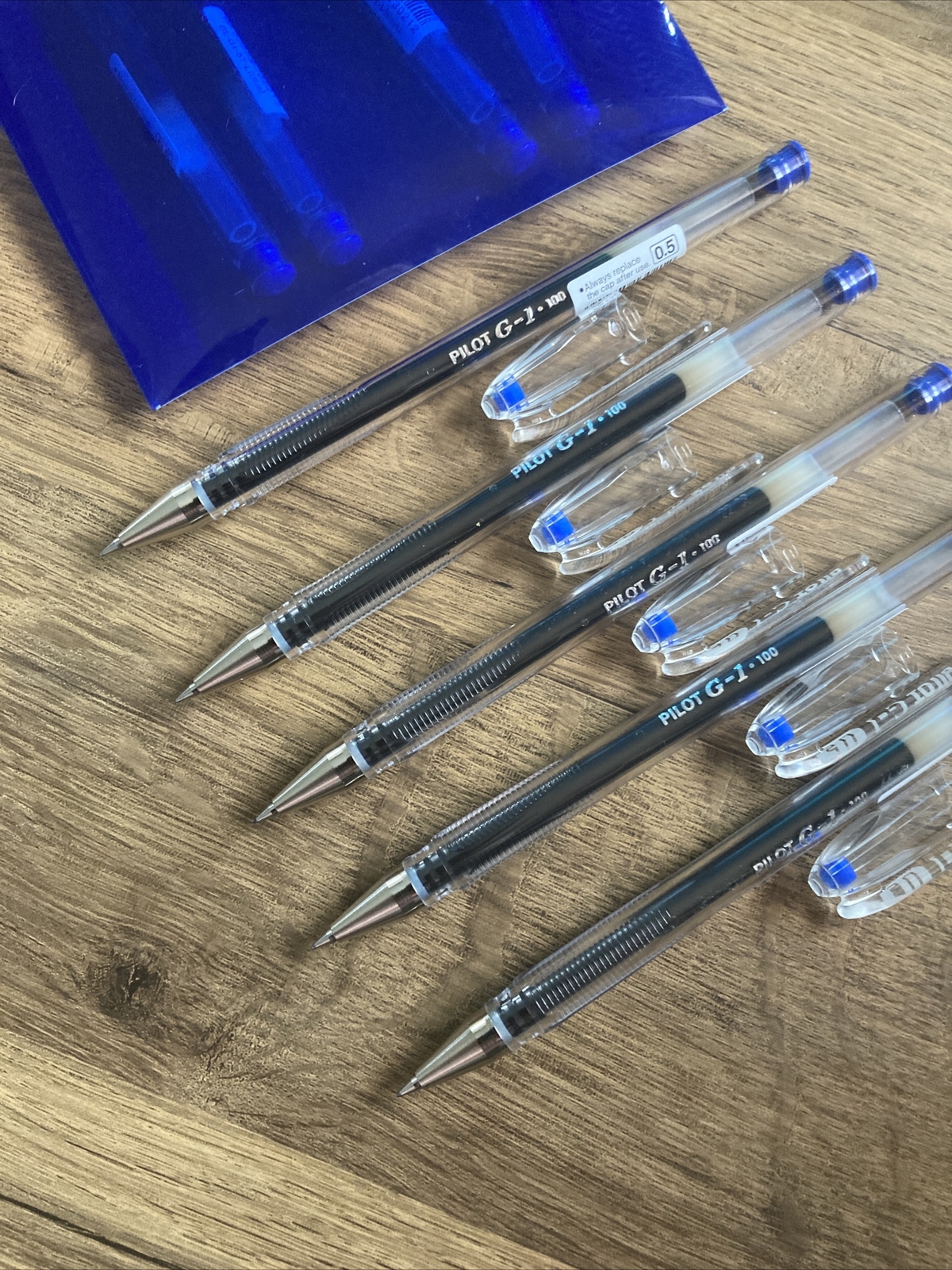 Pilot G1 0.5mm Extra Fine Blue Gel Ball Point Pens,REFBLG15TL(9