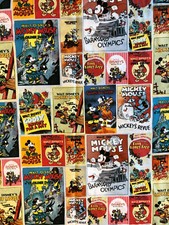 Disney MICKEY MOUSE COMICS Cotton Fabric 1/4 Yard - Great for Masks or Quilts