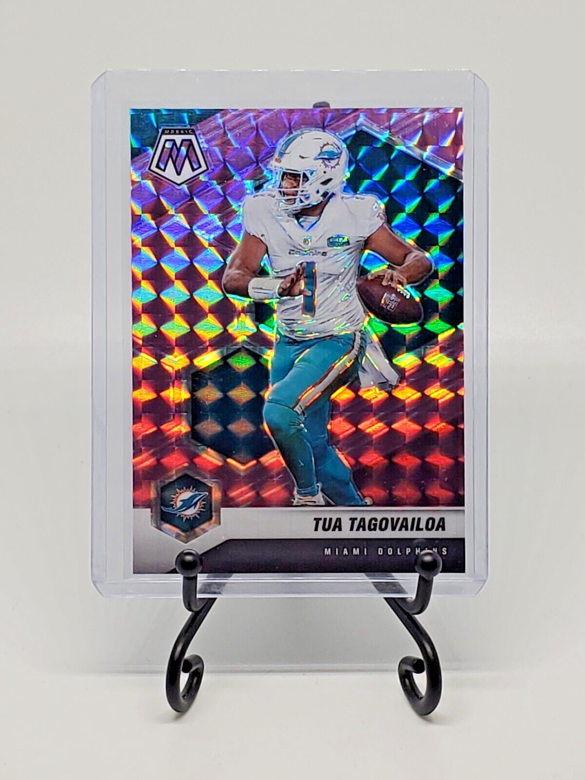 Tua Tagovailoa 2021 Panini Mosaic #122 Purple #/49 DOLPHINS