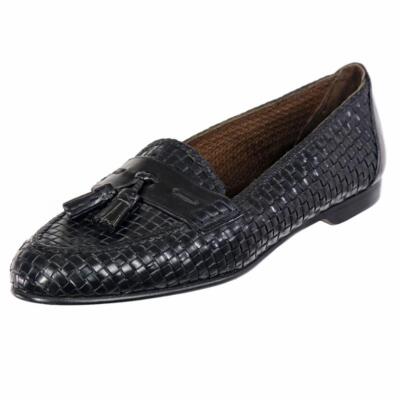 NEW COLE HAAN Tassel Loafers Flats Woven Leather Sz 11 B ITALY Women's Old  Stock