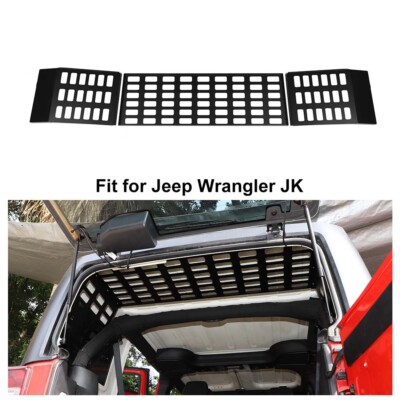 3Pcs Rear Trunk Roof  Hanging Expand Rack Molle Panel For Jeep Wrangler JK 4Door