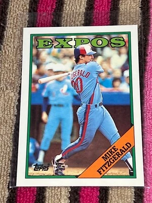 1988 TOPPS TIFFANY #674 MIKE FITZGERALD EXPOS VINTAGE NM-MT BASEBALL CARD !! - Photo 1/2
