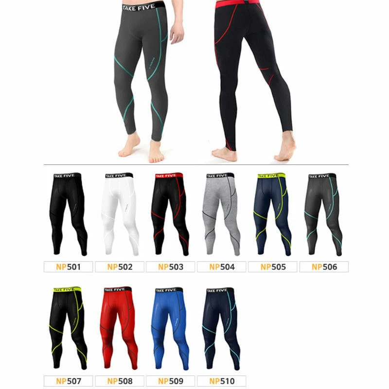 Take Five Hombres Piel Apretada Compresión Capa Base Pantalones para Correr Leggings NP501 Foto 2 de 4