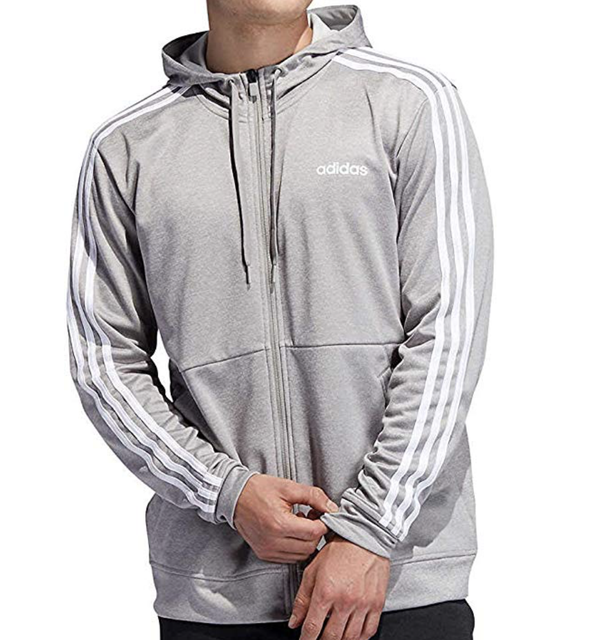 adidas men's essential fleece zip hoodie