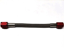4an 6 Nitrous Oxide Or Fuel Line Stainless Braided Hose Red Ends