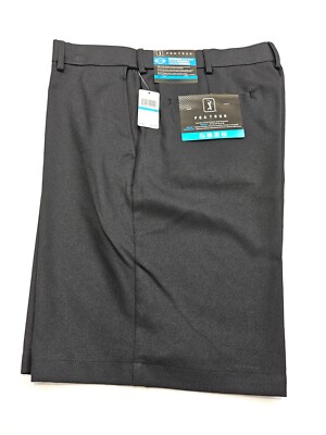 PGA TOUR Shorts Mens 36 Flat Front Golf Expandable Waistband Caviar NWT