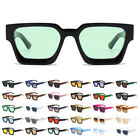 Thick Frame Square Sunglasses for Women Men Chunky Rectangle Sun Glasses Shades