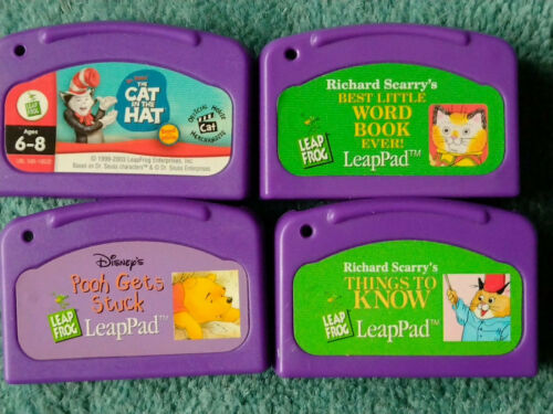 My First Leappad  Cartridges-Word book,Poo gets stuck,Cat in Hat,Things to Know - Picture 1 of 1