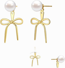 Pearl Drop Dangle Earrings for Women Elegant Bridal Jewelry for Brides Bridesmai