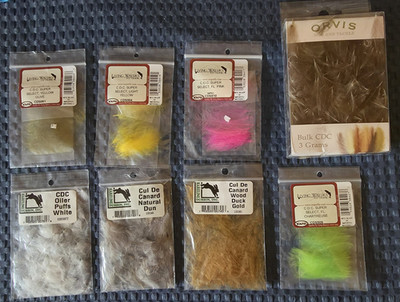 Premium CDC-Fly Tying-Orvis-Super Select Wapsi-Hareline-Asstd Colors-Grt Value!