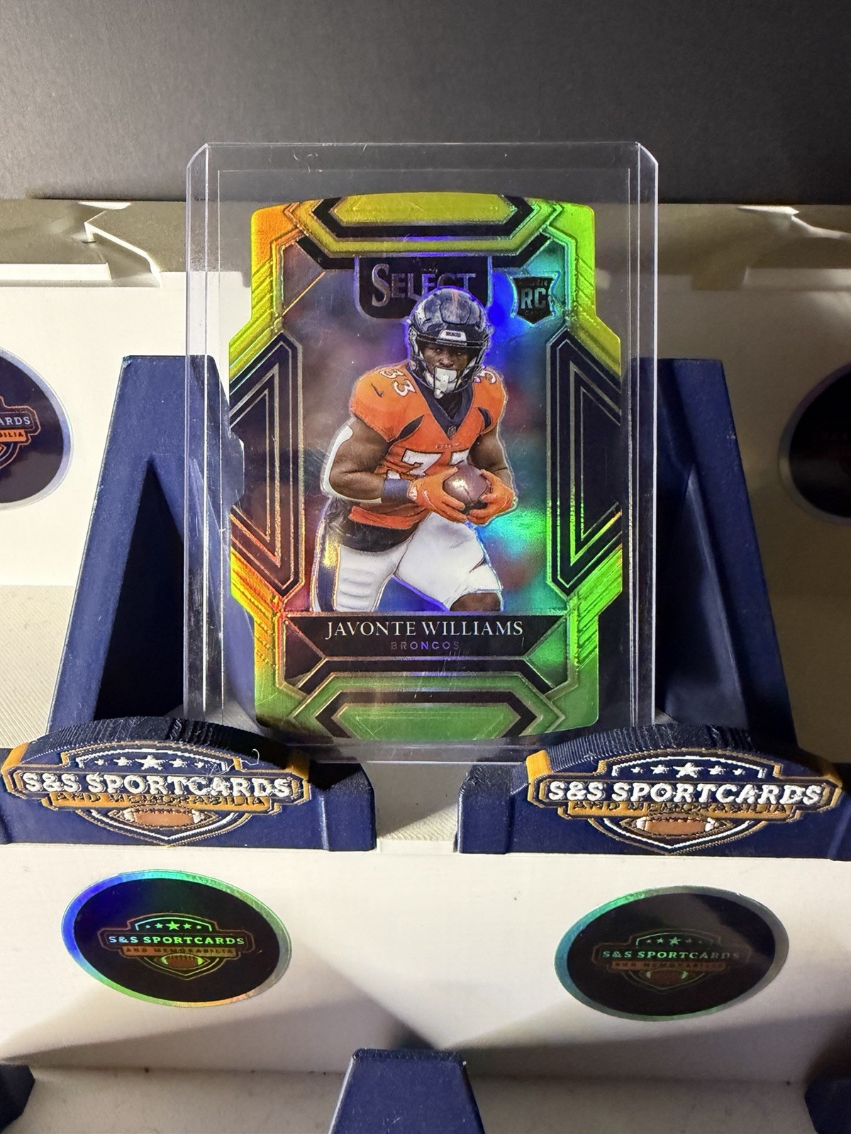 2021 Select - Club Level Javonte Williams #257 Green & Yellow Prizm Die-Cut (RC)