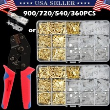 720/540Pcs Male and Female Spade Crimp Wire Connectors Kit for Electrical Wiring