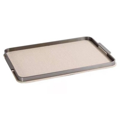 Waschtischablage mit Metallrand moderne Tabletts schick für Couchtisch, Eingangskonsole