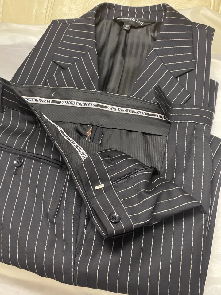 Traje de diseño italiano 3 botones 2 piezas con muescas para hombre Reino Unido-42S”-EUR-52S”-U.S-42S” Foto 2 de 4