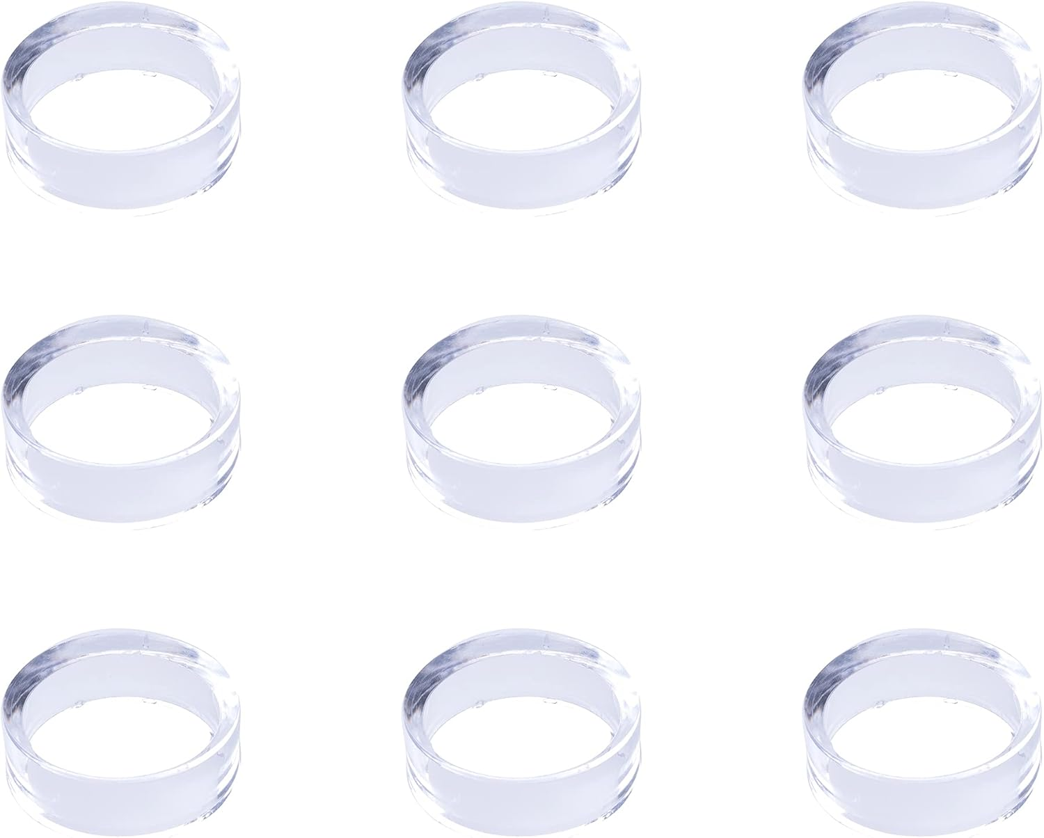 Sowaka 9-Piece Clear Acrylic Round Display Stands for Baseball Rings & Small Items