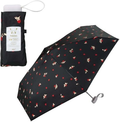 Wpc UV Protection Folding Parasol for Sun&Rain Pokemon Pikachu Heart 47cm