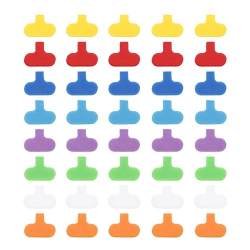 40 Pcs 1.14 x 1.5 Inch Cable Labels Write on Cord Labels Tags 8 Color