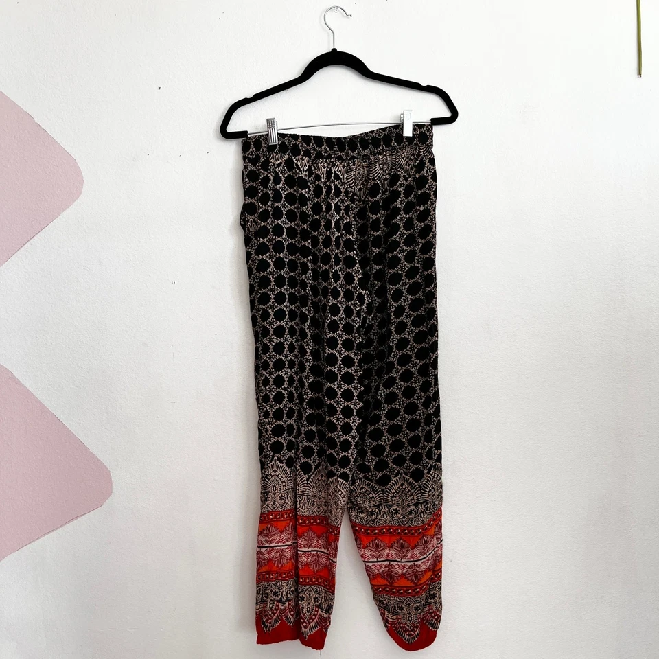 Pantalones Angie Floral Boho Bohemio Hippie Cottagecore Festival Grande Foto 2 de 4