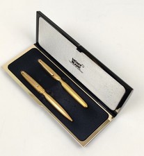 MONTBLANC Set Gold Design 1 F&uuml;llfederhalter 18kt 750 Gold Feder 1 Kugelschreiber