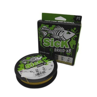 BERKLEY Angelschnur Geflochten Angelsport Flamme Gruen 008 mm 60 kg reissfest st