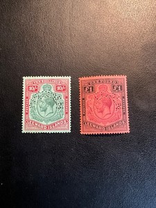 Leeward Islands SG #79-80 Mint OG hinged specimens $330