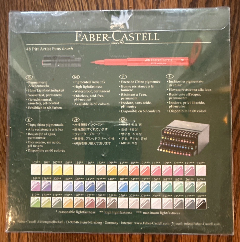 Faber-Castel Pitt Artist Brush Pens (48 Pack), Multicolor NEW SEALED - Image 2 of 4