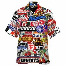 Racing Car Labeling Unisex Hawaiian Shirt
