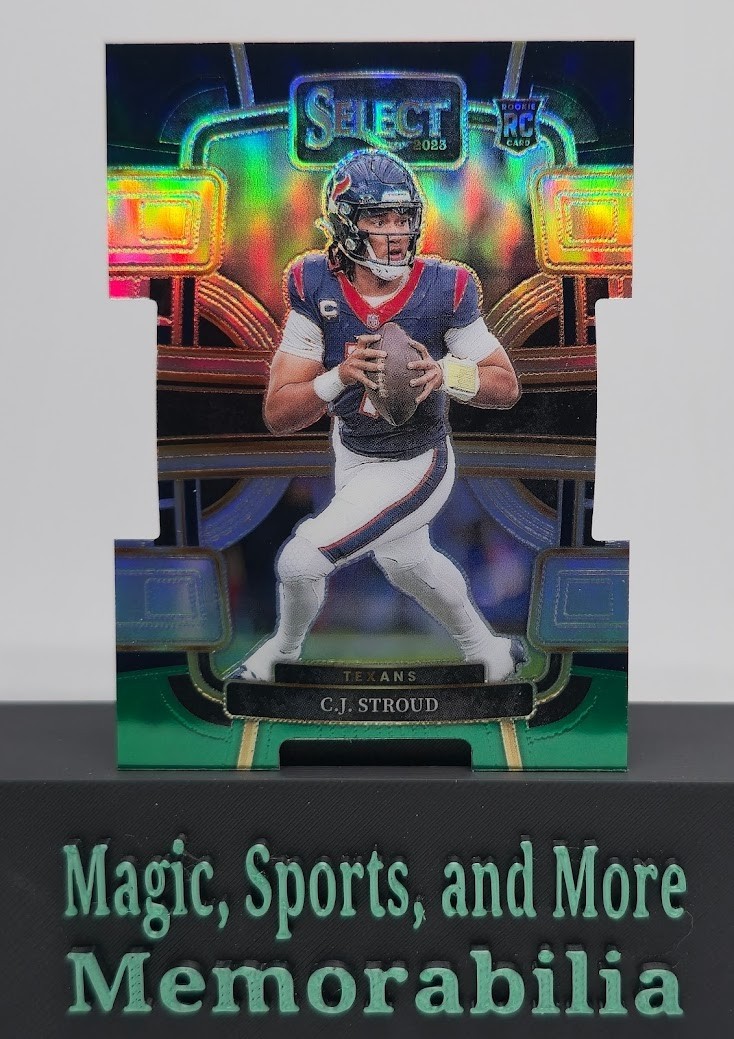 C.J. Stroud 2023 Panini Select - Concourse #41 Black & Green Prizm Die-Cut (RC)