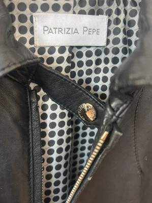 Patrizia Pepe Lederjacke Gr. XS Schwarz