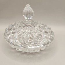 Vintage Crystal Etched With Diamond Design Ca...