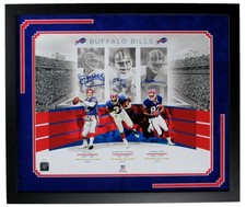 Jim Kelly/Thurman Thomas/Andre Reed Bills Signed 16x20 Photo Framed JSA 164766