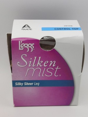 L'EGGS Silken Mist Silky Sheer Leg Control Top Nude Pantyhose Size A  #20109