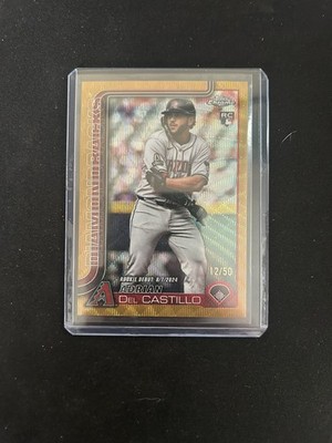 ADRIAN DEL CASTILLO 2025 Topps Chrome Update Series GOLD REFRACTOR RD RC  #/50
