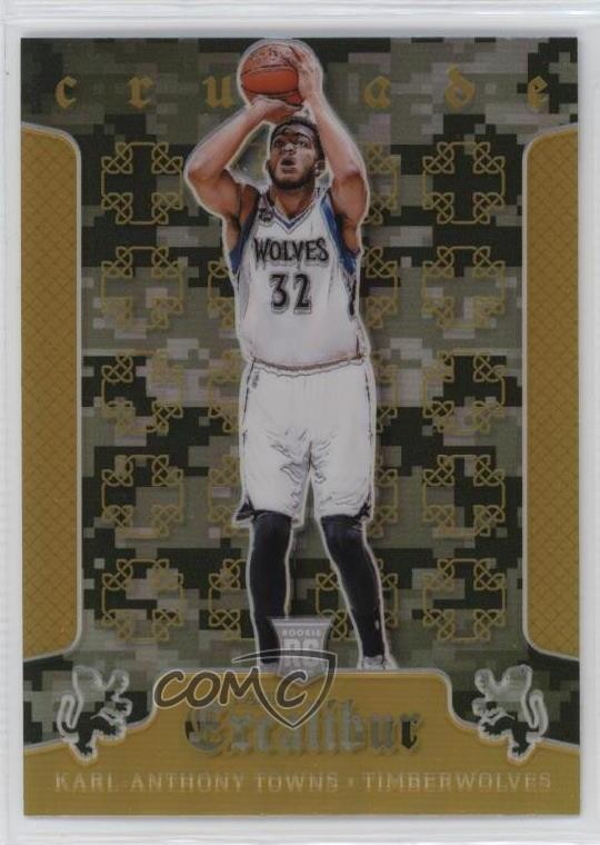 2015-16 Panini Excalibur Crusade Camo Karl-Anthony Towns #19 12ri