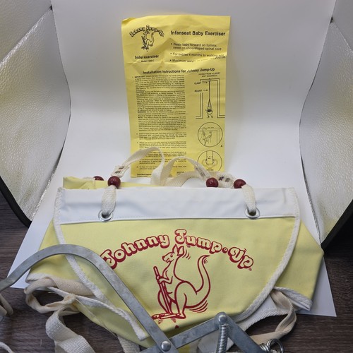 Vintage Johnny Jump-Up Infanseat Baby Exerciser Doorway Jumper Yellow 220-C USA