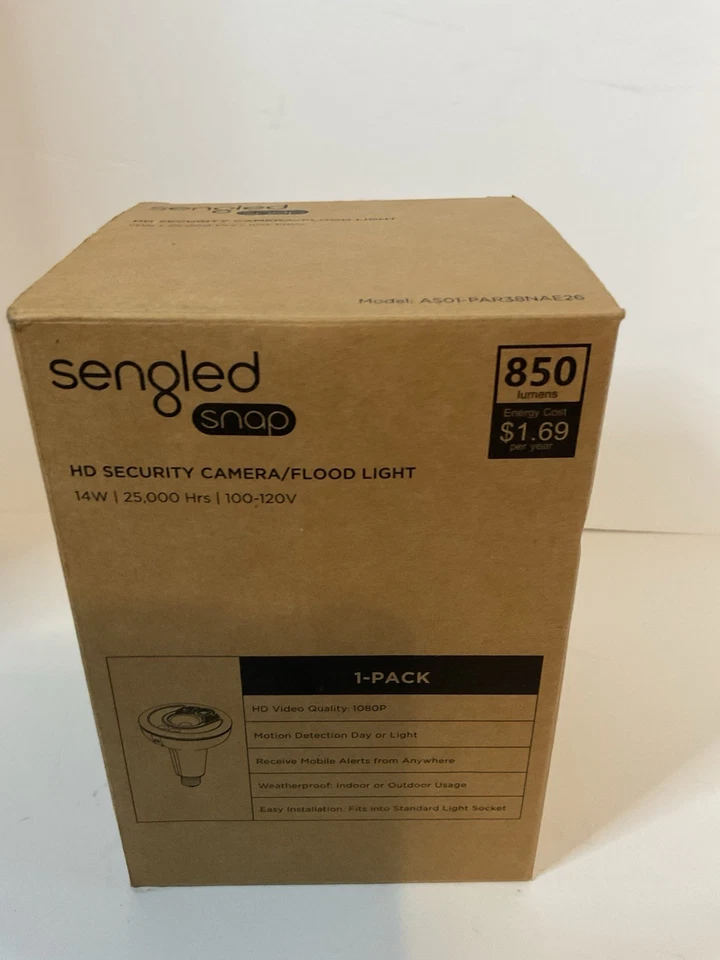 Luz de inundación para cámara de seguridad Sengled HD 850 lúmenes detección de movimiento nueva Foto 3 de 4