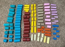 HUGE Lot of Vintage Hair Rollers Curlers  Nesting Retro Plastic  Mixed Sizes