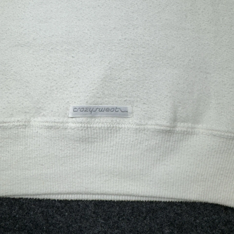 复古 Crazy Shirts 夏威夷 B Kliban 草裙舞猫艺术运动衫中号 80 年代白色 — 第 3/4 张图片