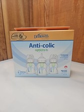 Dr Browns Natural Flow Anti-Colic Bottles, 3 Pack 5 oz NEW wide Neck