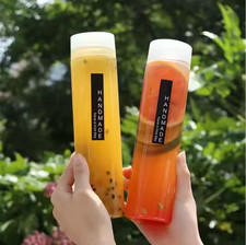 800 brand-new, food-grade aesthetic juice bottles with white caps