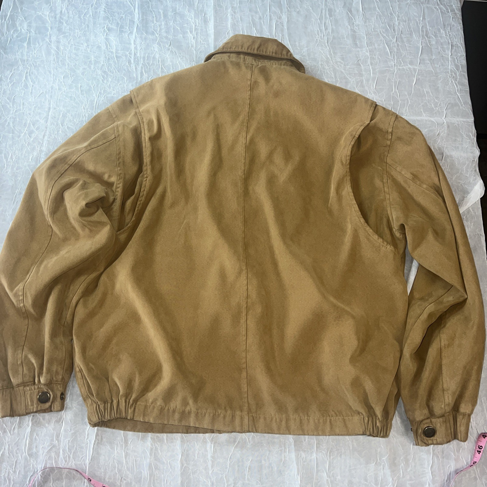 Weatherproof  Suede Jacket Medium Camel Brown Fas… - image 16