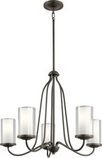 Kichler 44176OZ - 5 Light Chandelier from The Lorin Collection - Olde Bronze
