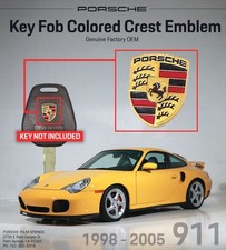 1998-2005 Genuine Porsche 911 Key Fob Colored Crest Emblem 99663744300