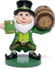 St. Patrick'S Day Gnome Figurine - Festive Irish Holiday Decoration, Resin Sculp